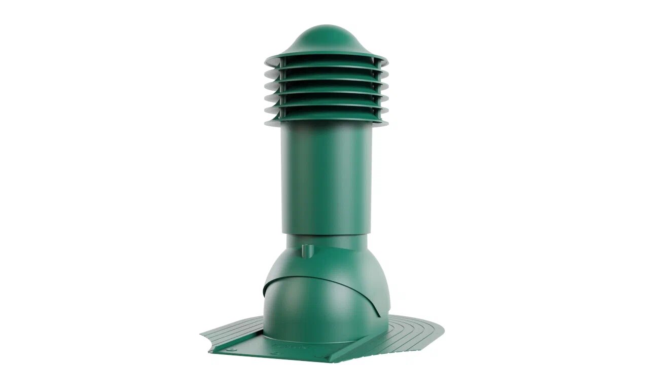 Труба вентиляционная для мягкой кровли (при монтаже) 110/550 (неутепленная), темно-зеленый