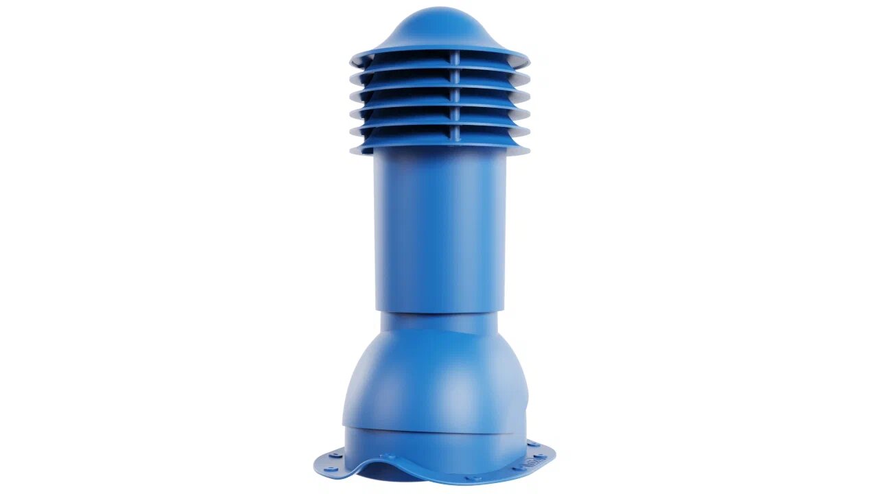 Труба вентиляционная для металлочерепицы 110/550 (неутепленная), синий