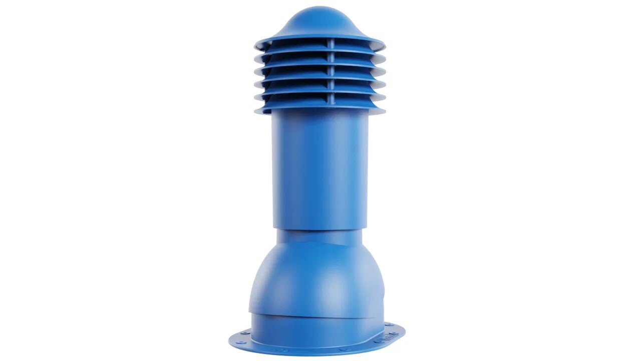 Труба вентиляционная для готовой мягкой и фальцевой кровли 110/550 (неутепленная), синий