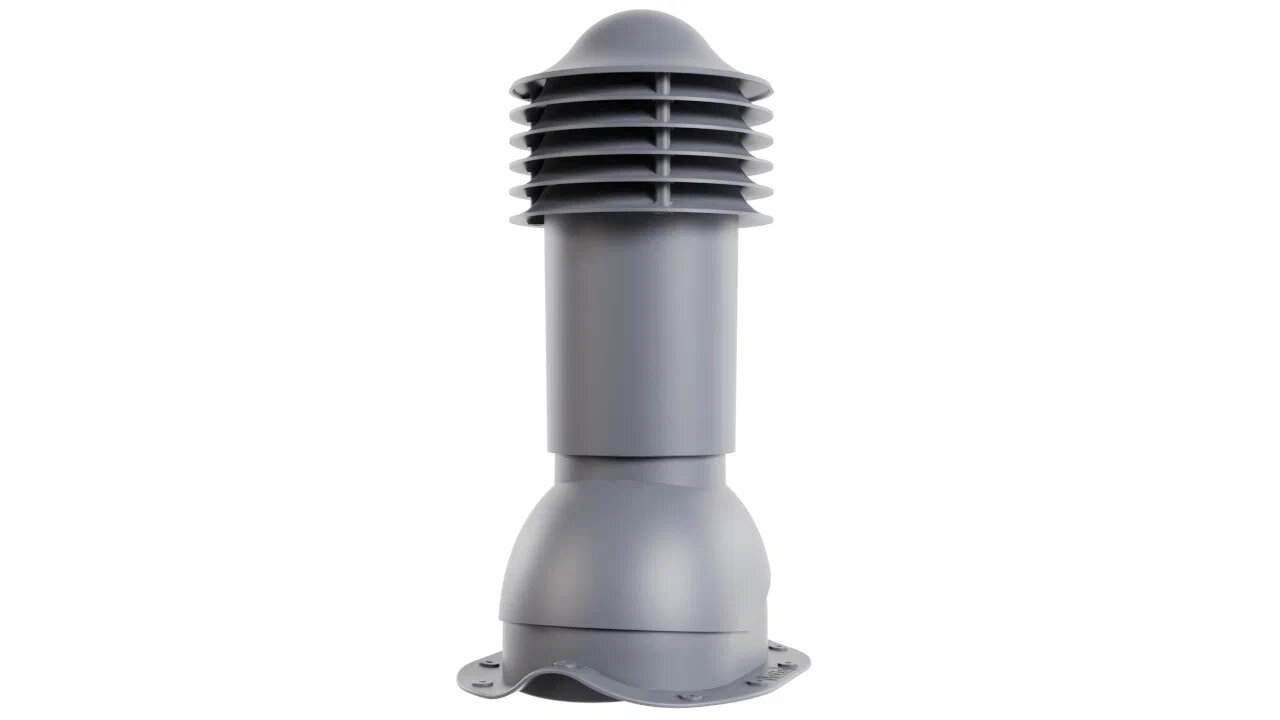 Труба вентиляционная для металлочерепицы 110/550 (неутепленная), темно-серый