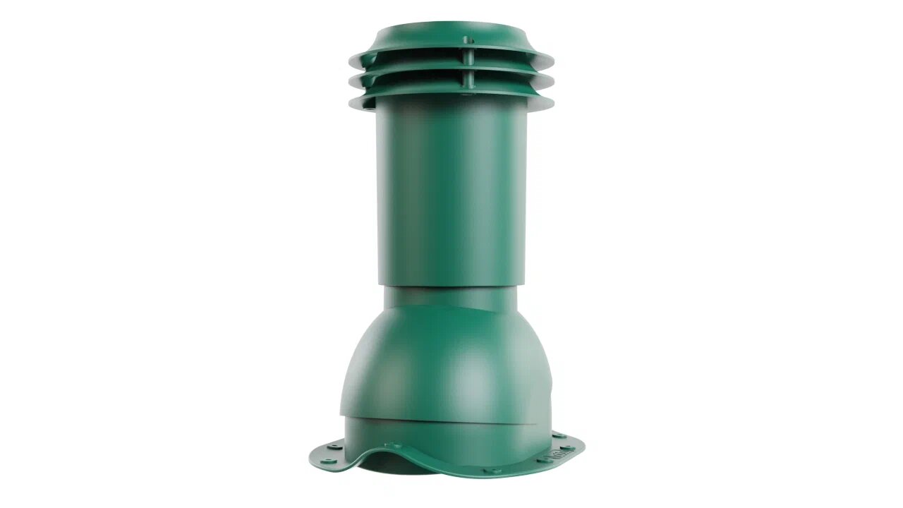 Выход вентиляции канализации для металлочерепицы, темно-зеленый