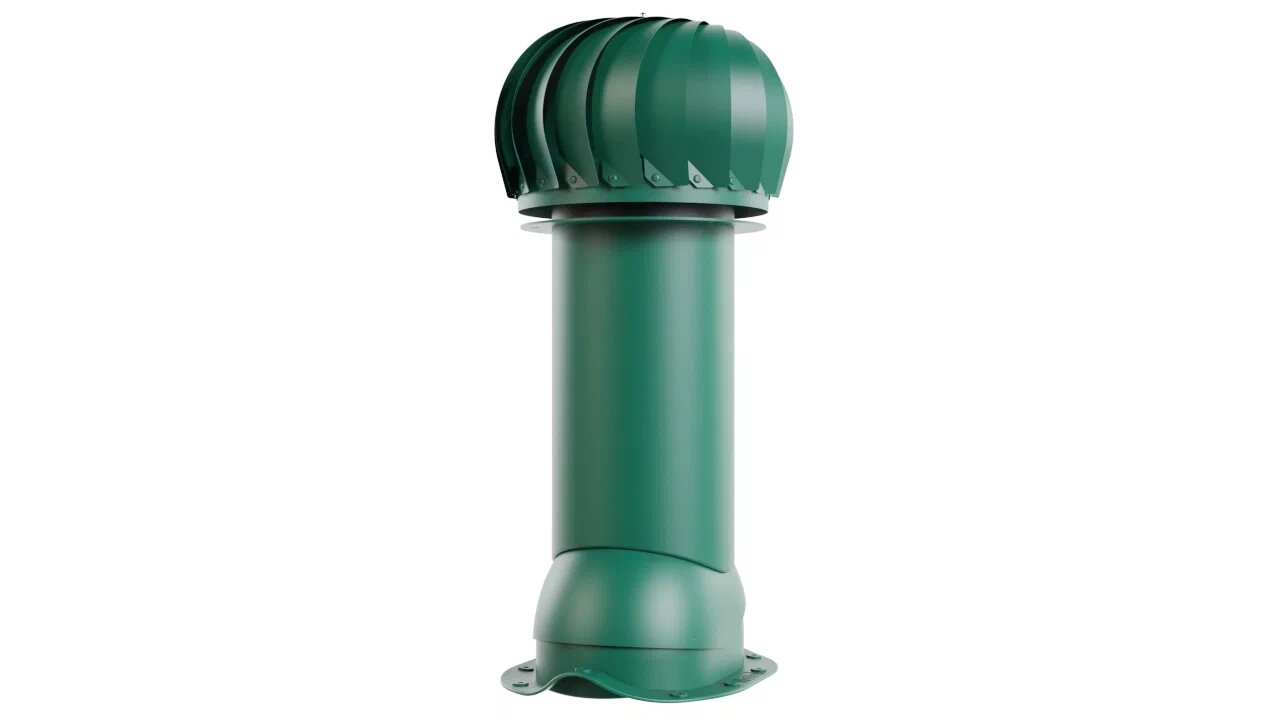 Роторная вентиляция для металлочерепицы 110/550 (неутепленная), темно-зеленый
