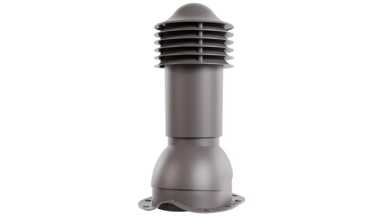 Труба вентиляционная для металлочерепицы 110/550 (неутепленная), серо-коричневый