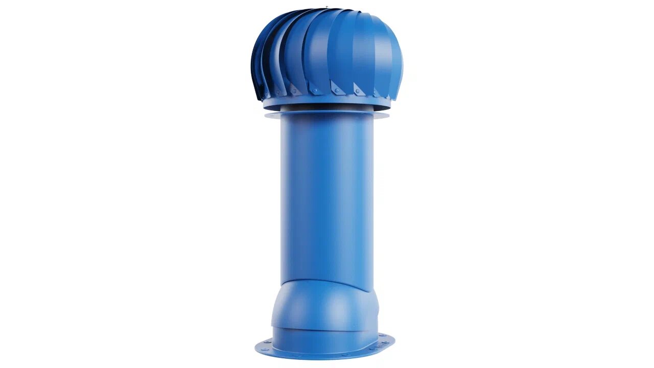 Роторная вентиляция для готовой мягкой и фальцевой кровли 110/550 (неутепленная), синий