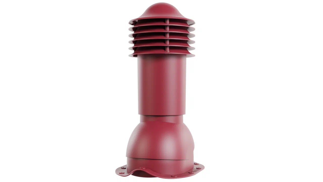 Труба вентиляционная для металлочерепицы 110/550 (неутепленная), темно-красный