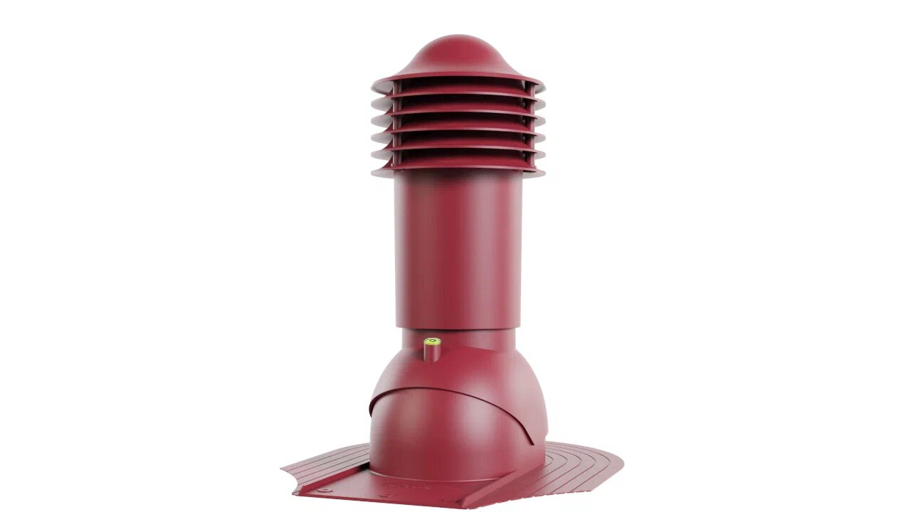 Труба вентиляционная для мягкой кровли (при монтаже) 110/550 (неутепленная), темно-красный