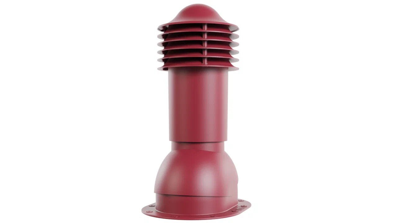 Труба вентиляционная для готовой мягкой и фальцевой кровли 110/550 (неутепленная), темно-красный