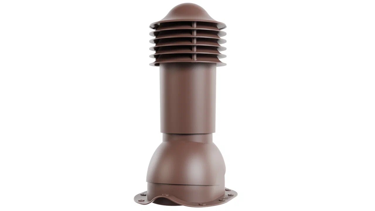 Труба вентиляционная для металлочерепицы 110/550 (неутепленная), коричневый