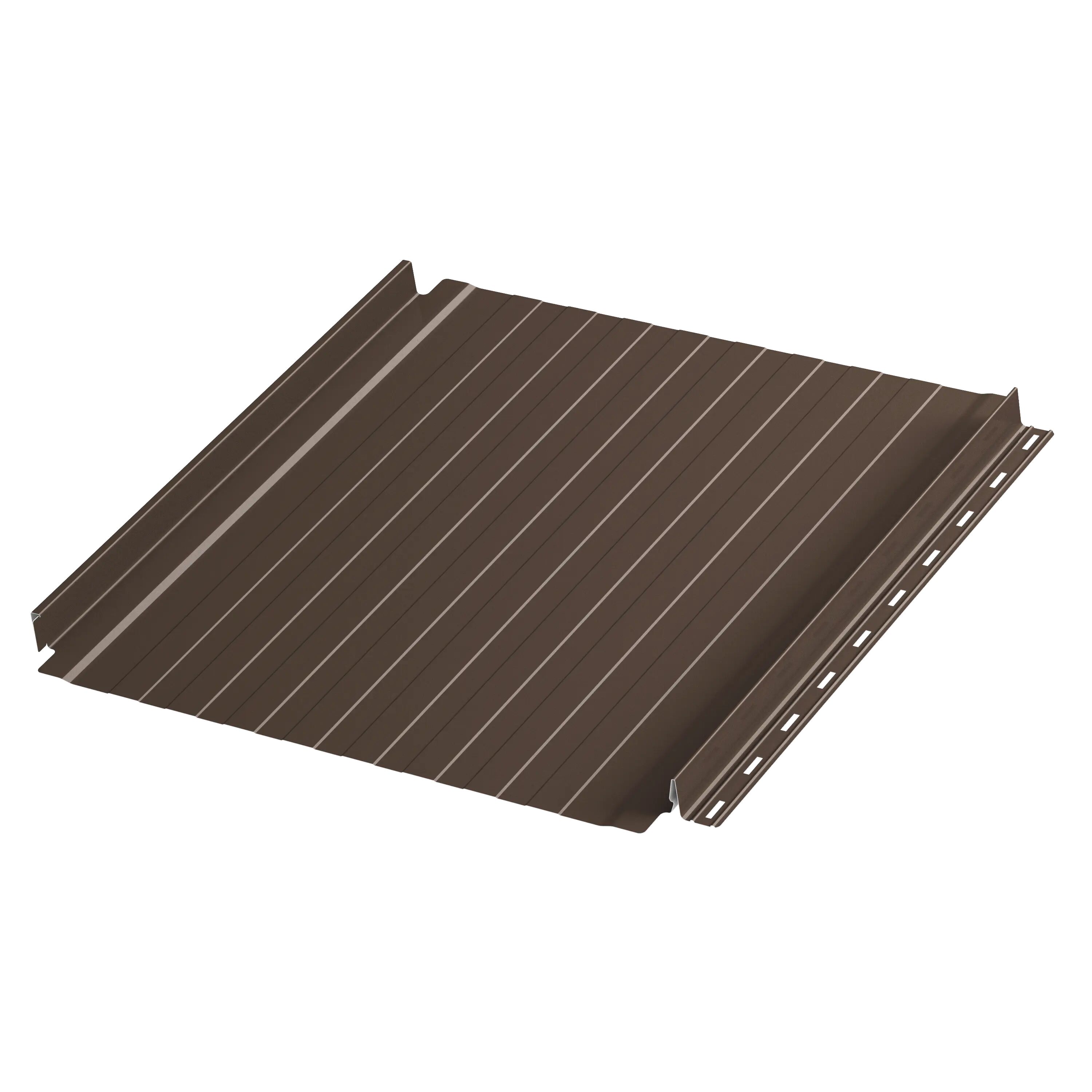 Фальцевая панель AQUACLICK Силуэт-8 0.50мм Zn140 ПЭ без подгиба {длины по списку} купить в Санкт-Петербурге