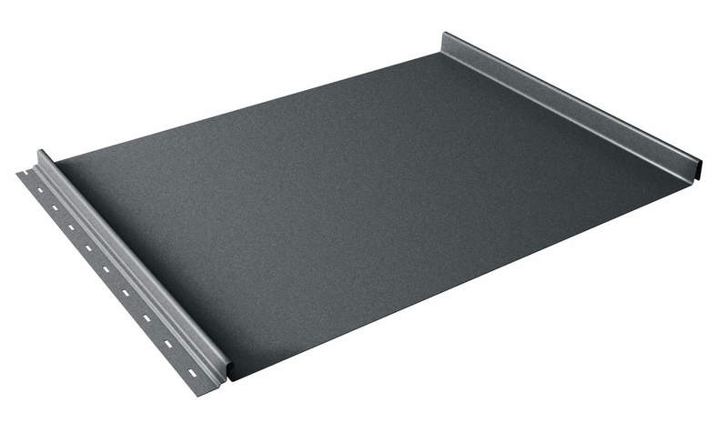 Кликфальц GL 0.50мм 7016 (антрацитово-серый) Quarzit Pro Matt с пленкой на замках {длины по спецификации}