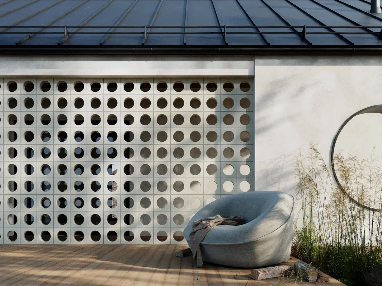 Блок архитектурный шлифованный Planet (Плэнет)-90 LUX серый 250х250мм Nokkel