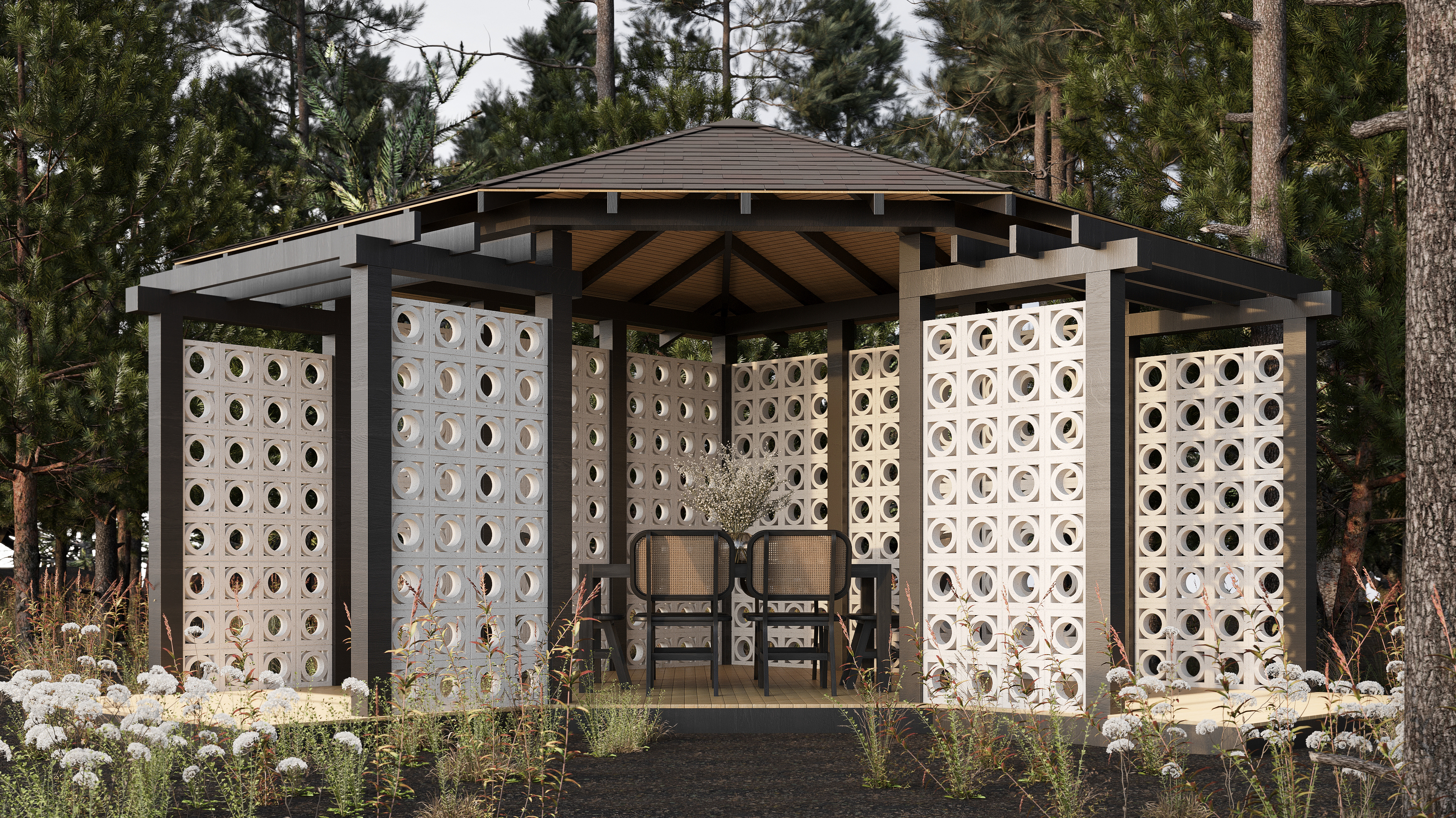 Блок архитектурный шлифованный Pipe (Пайп)-70 LUX 250х250мм Nokkel