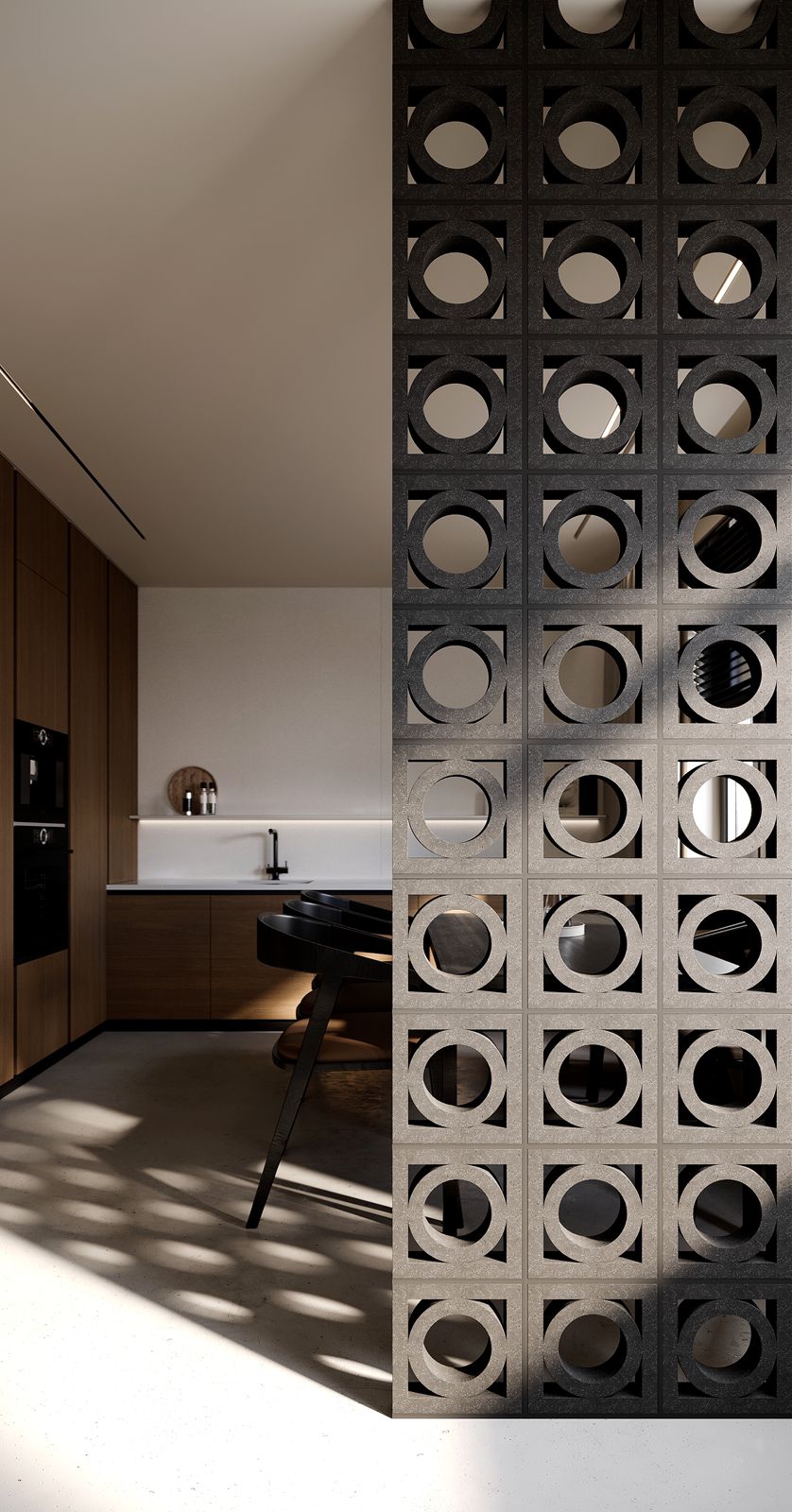 Блок архитектурный шлифованный Pipe (Пайп)-70 LUX серый 250х250мм Nokkel