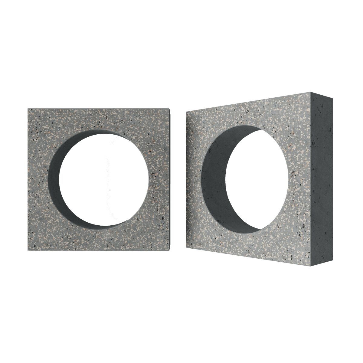 Блок архитектурный шлифованный Planet (Плэнет)-90 LUX серый 250х250мм Nokkel, серый