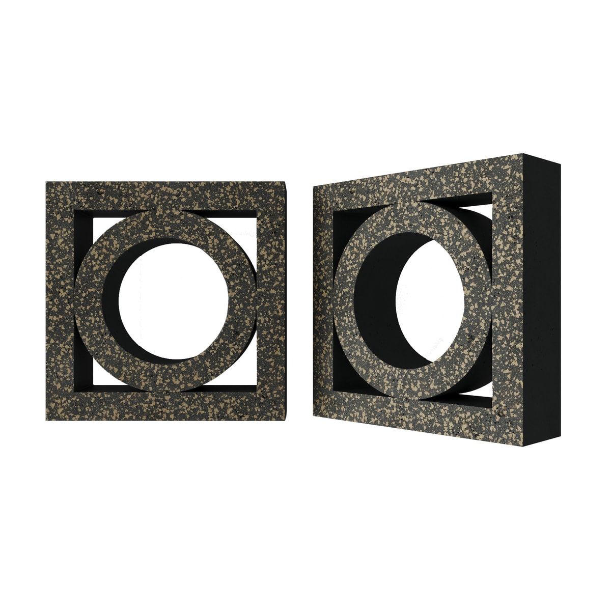 Блок архитектурный шлифованный Pipe (Пайп)-70 LUX 250х250мм Nokkel, Блок архитектурный шлифованный Pipe (Пайп)-70 LUX черный 250х250мм Nokkel