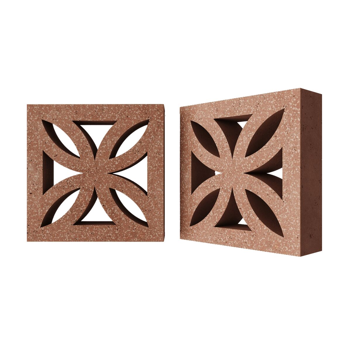 Блок архитектурный шлифованный Icon (Айкон)-70 LUX 250х250мм Nokkel, терракотовый