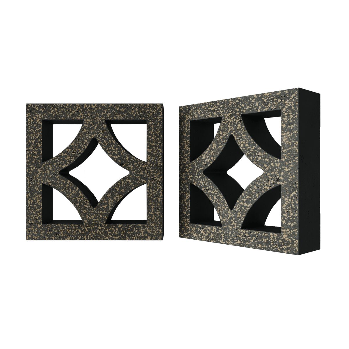 Блок архитектурный Stone (Стоун)-70 250х250мм Nokkel, Блок архитектурный Stone (Стоун)-70 черный 250х250мм Nokkel