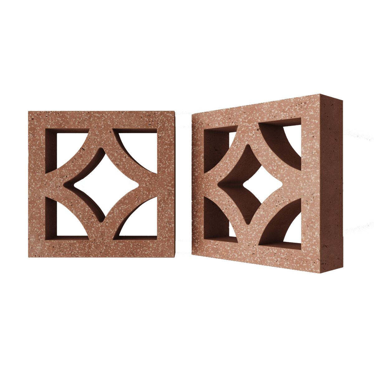 Блок архитектурный Stone (Стоун)-50 250х250мм Nokkel, терракотовый