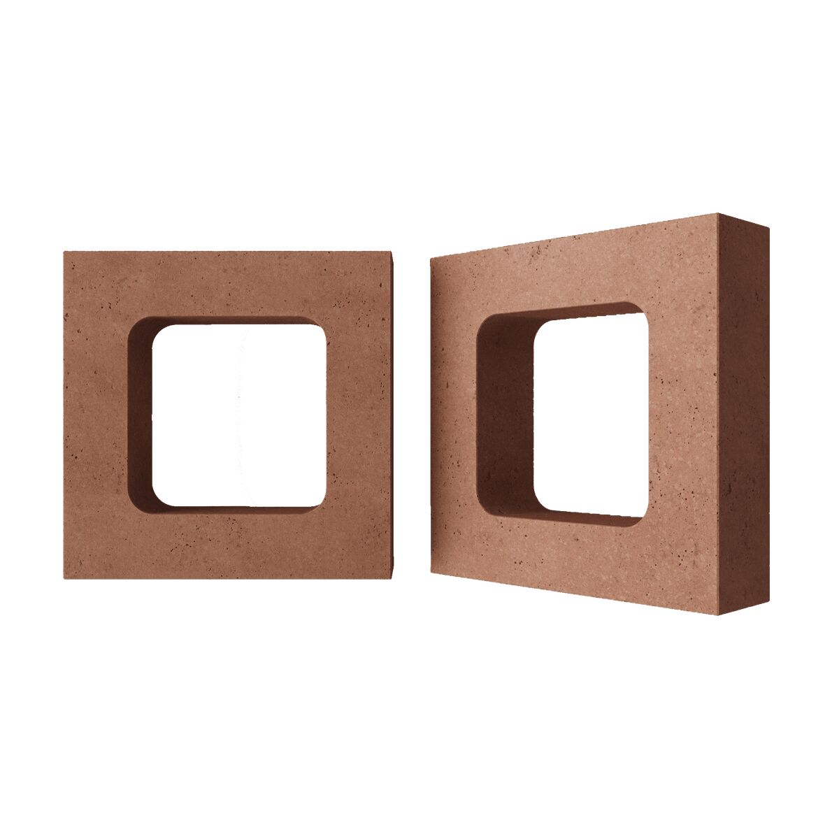 Блок архитектурный Cube (Куб)-90 250х250мм Nokkel, терракотовый