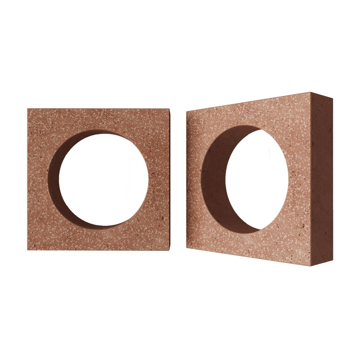 Блок архитектурный шлифованный Planet (Плэнет)-90 LUX 250х250мм Nokkel, терракотовый