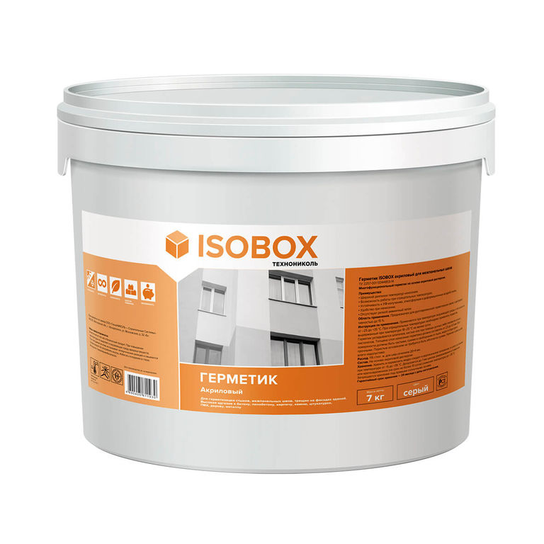 Герметик ISOBOX Акриловый для межпанельных швов (белый), 7кг, Герметик ISOBOX Акриловый для межпанельных швов (белый), 7кг купить в Санкт-Петербурге Герметик ISOBOX Акриловый для межпанельных швов (белый), 7кг, Герметик ISOBOX Акриловый для межпанельных швов (белый), 7кг