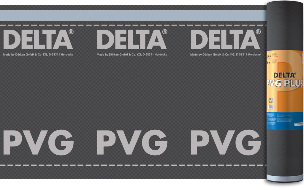 Гидро- и пароизоляционная плёнка DELTA PVG PLUS 1,5х50м 75м², DELTA PVG PLUS