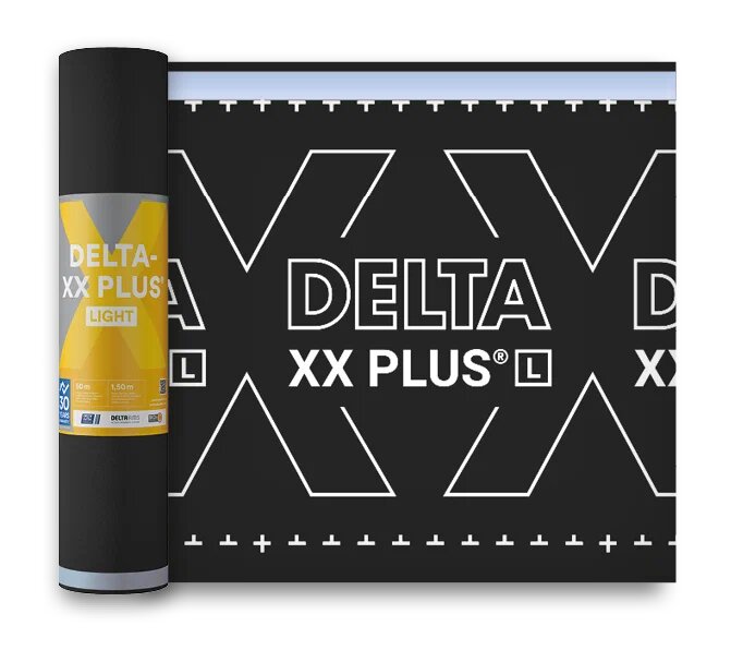 DELTA-XX PLUS LIGHT 1,5х50м 75м2 диффузионная мембрана Дельта Плюс Лайт, Диффузионная мембрана DELTA-XX PLUS LIGHT 1.5х50м 75м2