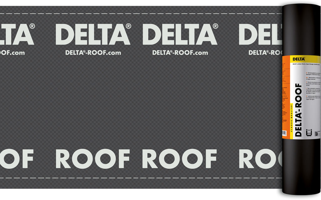 Гидроизоляционная плёнка/подкладочный ковёр DELTA-ROOF 1,5х50м 75м², Гидроизоляционная плёнка / подложка под битумную плитку DELTA-ROOF