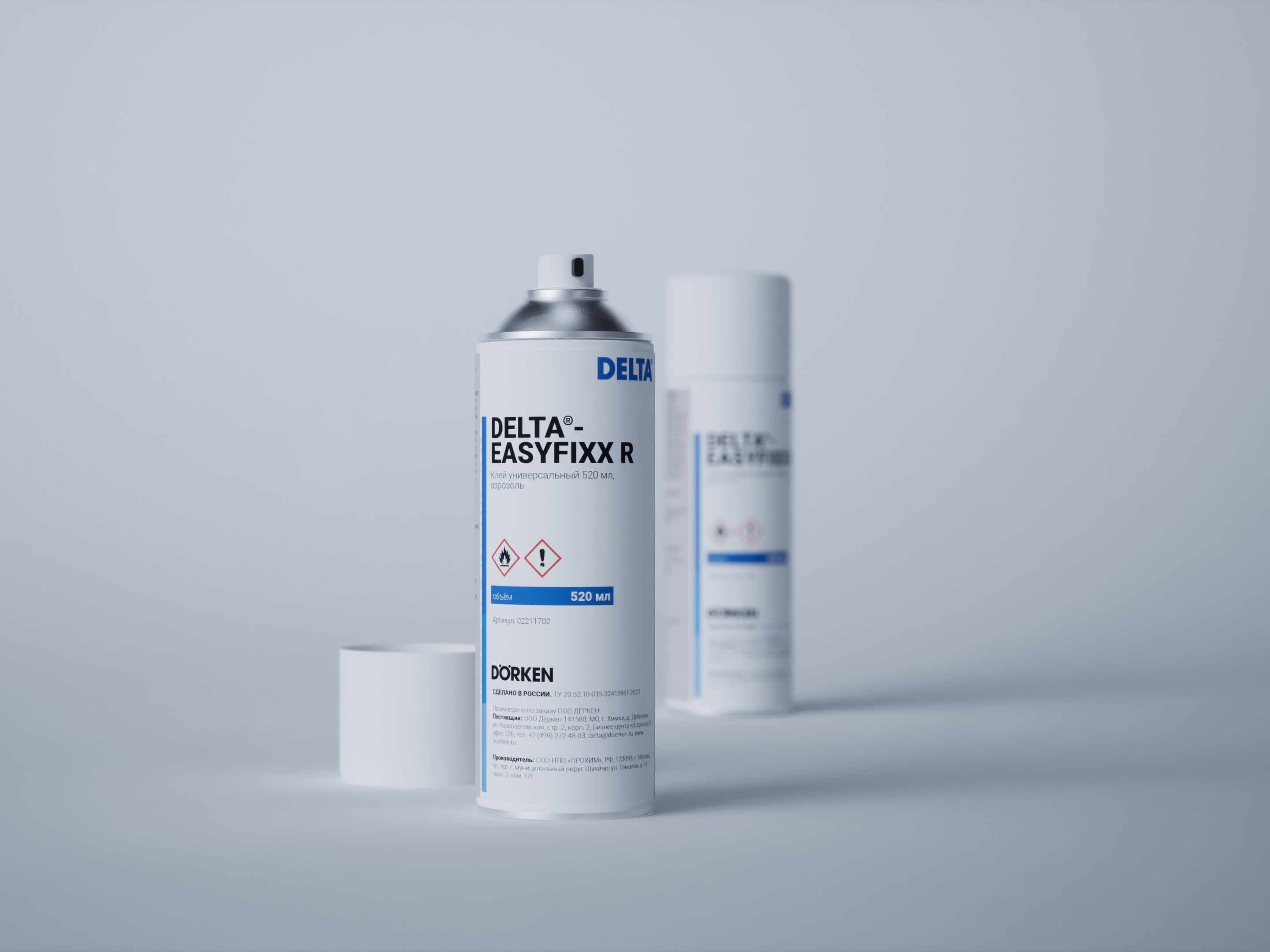 Клей-спрей DELTA EASYFIXX R 520мл, бесцветный