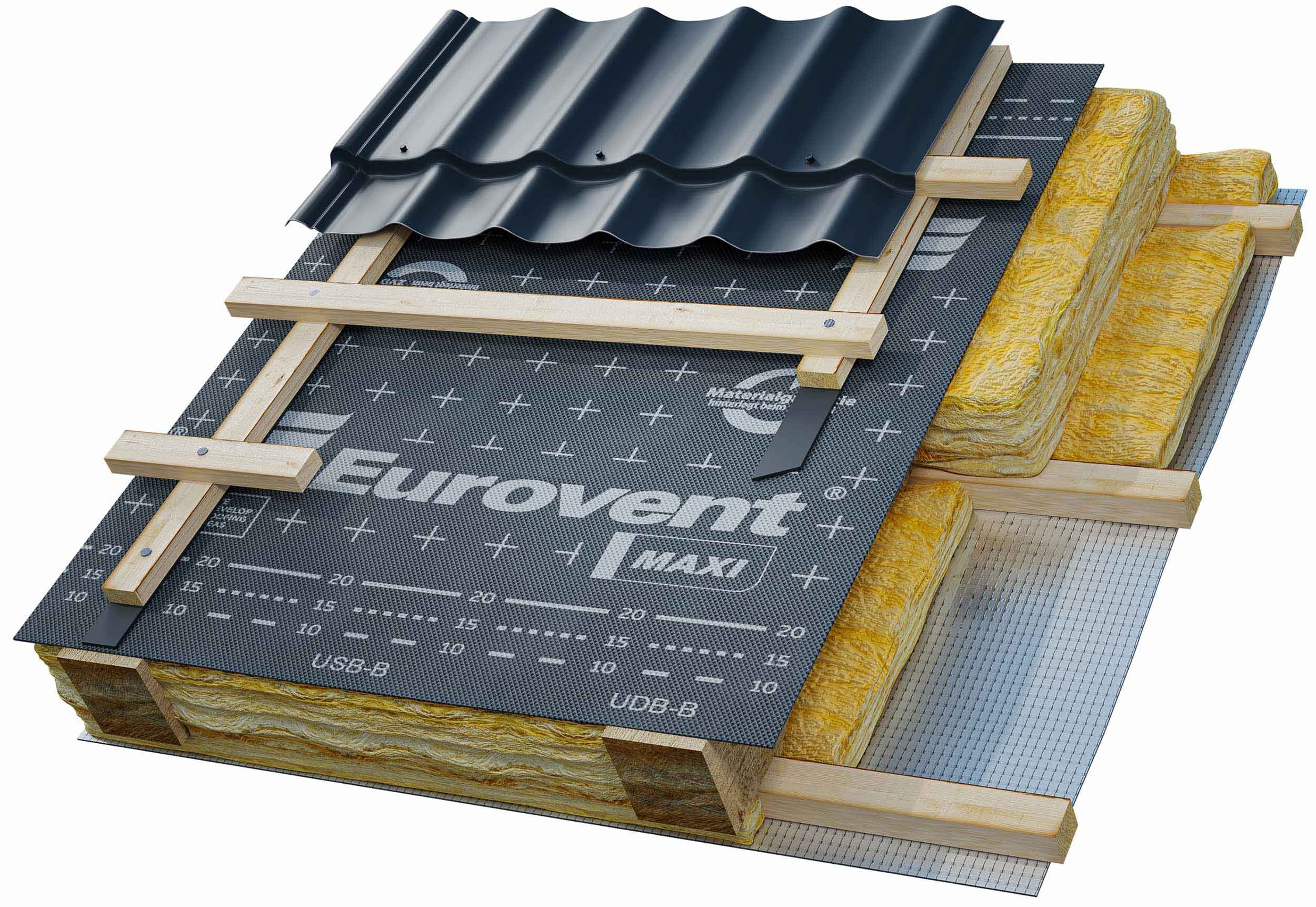 Диффузионная мембрана Eurovent Maxi SK2 1.5х50м 75м2 купить в Санкт-Петербурге Диффузионная мембрана Eurovent Maxi SK2 1.5х50м 75м2