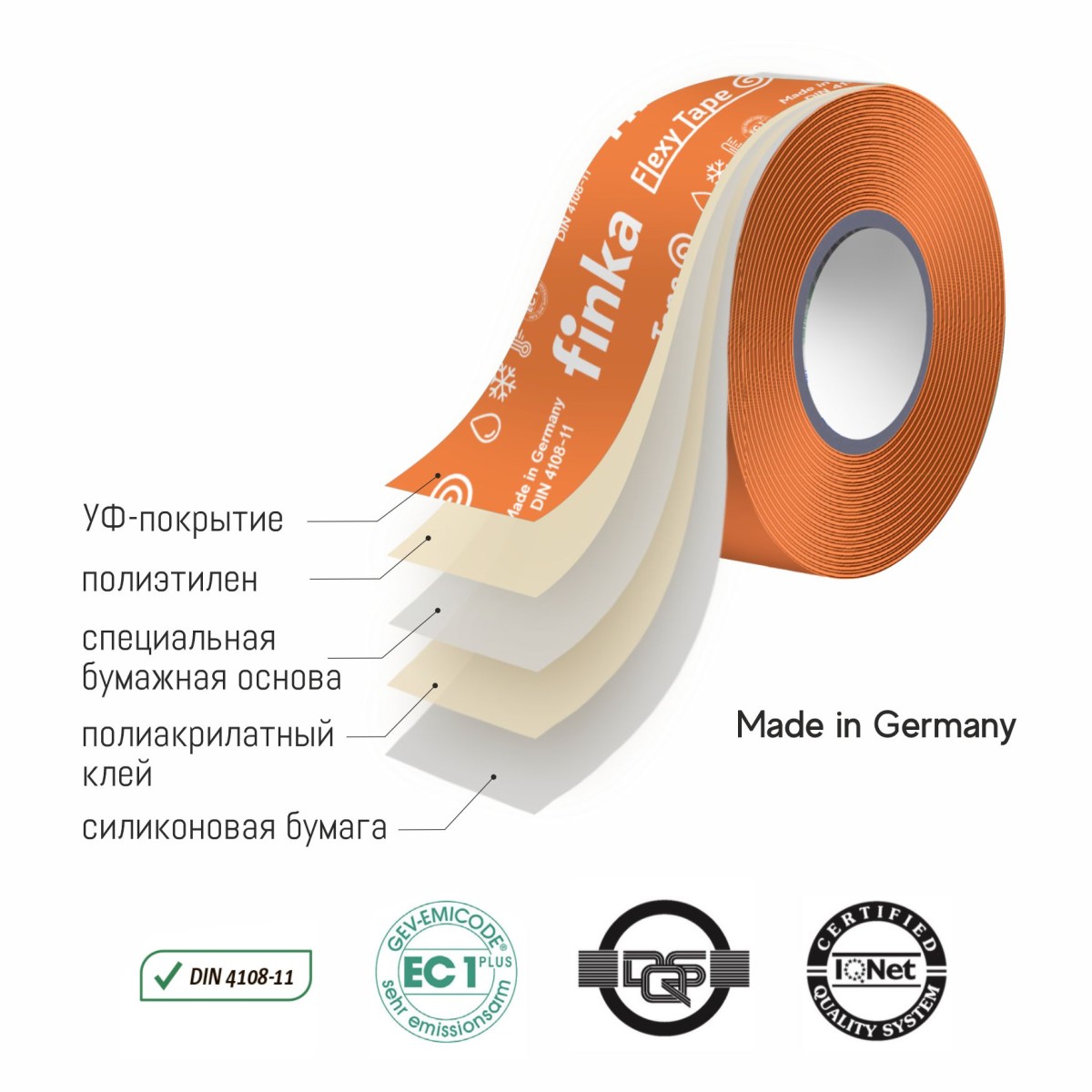 Скотч односторонний Finka Flexy Inside Tape 50мм x 40м Финка купить в Санкт-Петербурге Скотч односторонний Finka Flexy Inside Tape 50мм x 40м Финка