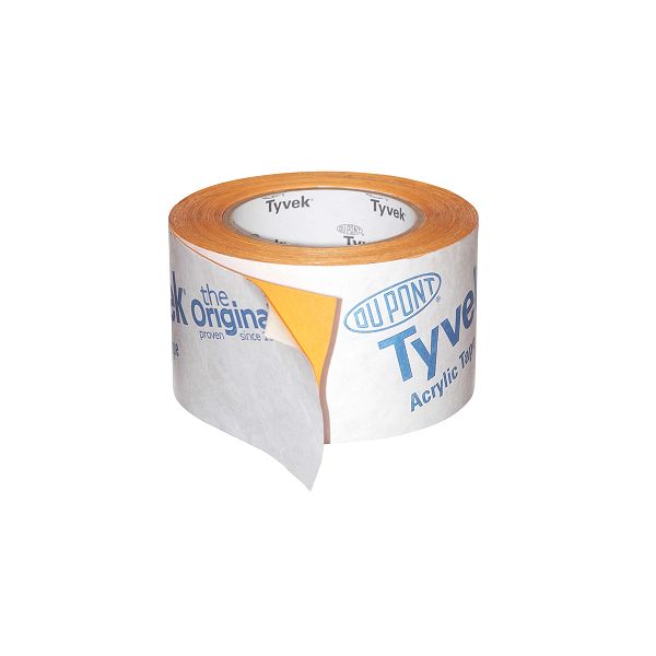 Строительный скотч Tyvek Acrylic Tape 75мм х 25м односторонний акриловый, Скотч односторонний акриловый Tyvek DuPont Acrylic Tape 0.075х25м