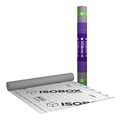 Пароизоляция ISOBOX D 1.6х43.75м 70м2, серый купить в Санкт-Петербурге Пароизоляция ISOBOX D 1.6х43.75м 70м2, серый