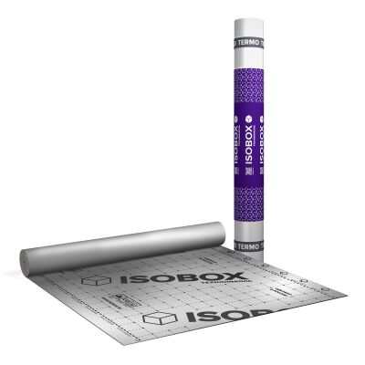 Теплоотражающая пароизоляция ISOBOX ТЕРМО 1.6х43.75м 70м2, серый купить в Санкт-Петербурге Теплоотражающая пароизоляция ISOBOX ТЕРМО 1.6х43.75м 70м2, серый