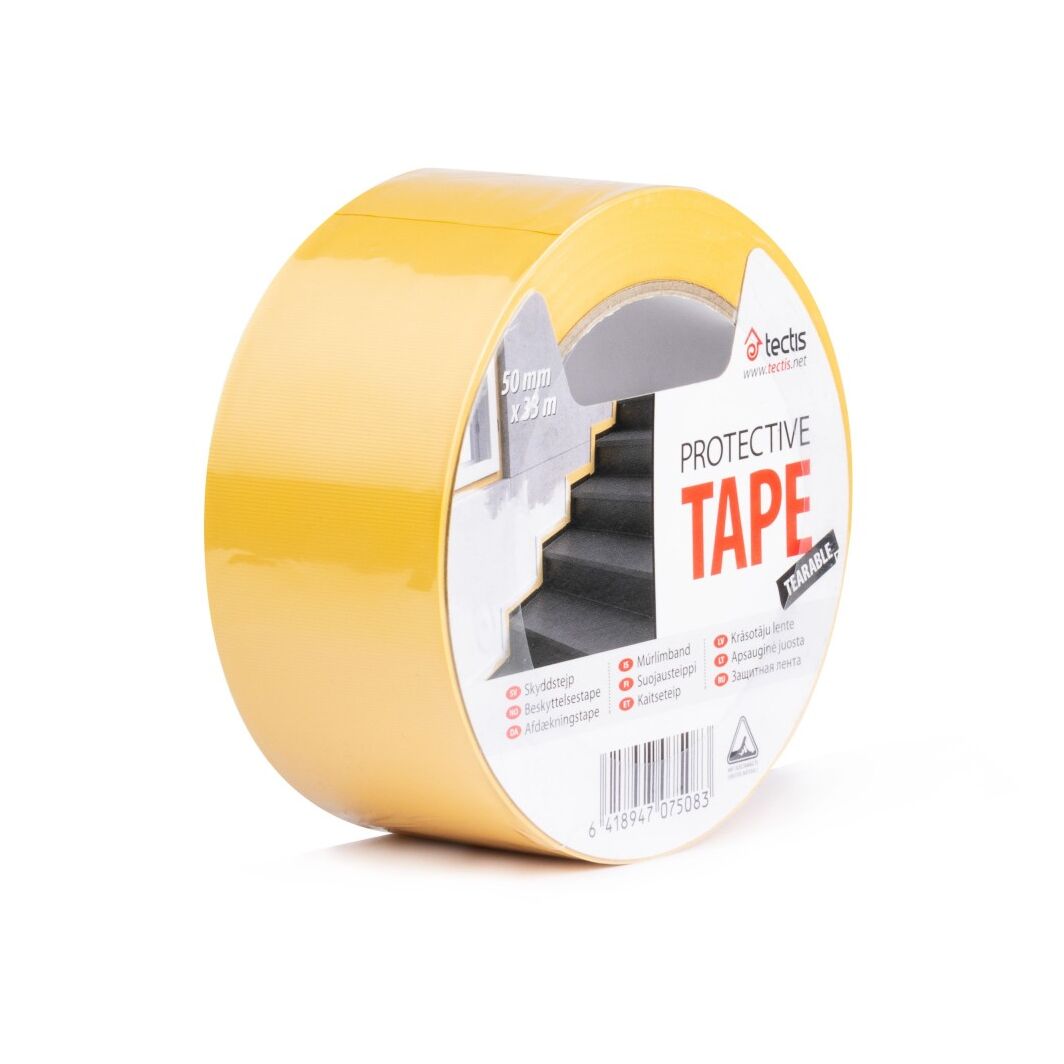 Малярная лента Tectis Tape Protective 50мм x 33м, жёлтый