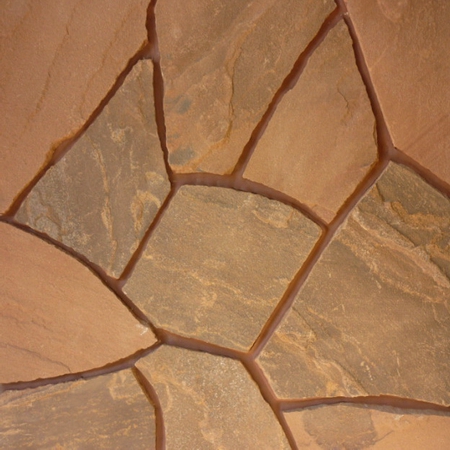 Песчаник красный обожженный, рваный край 40-50 мм