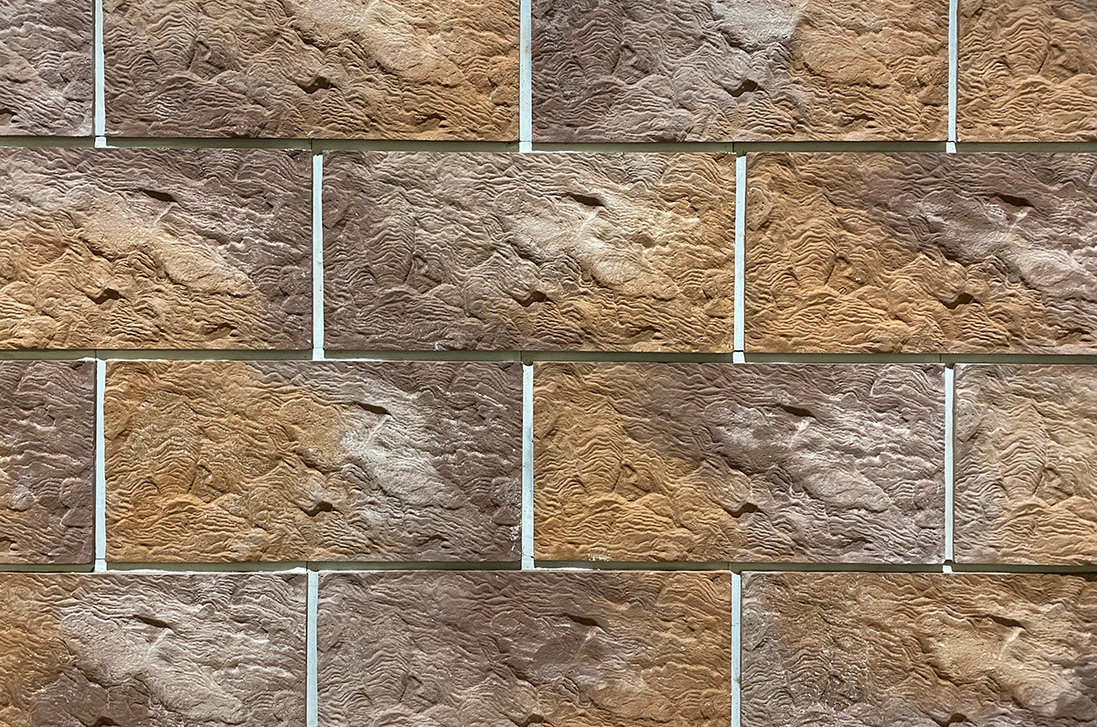 Облицовочная камень-панель Песчаник с перекрытием шва цвет 37, Камень-панель Песчаник Цвет №37 400х200х20