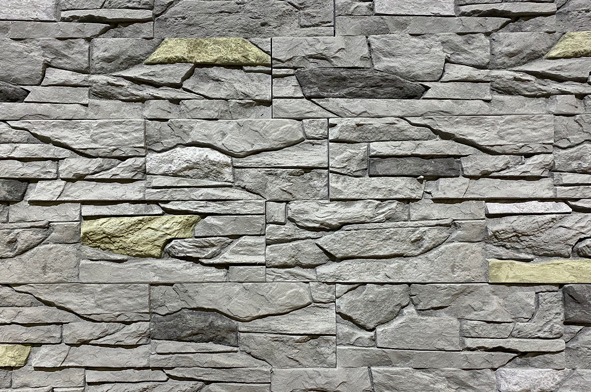 Облицовочная камень-панель с креплением сланец С70, Камень-панель Сланец Цвет №70 673х238х24