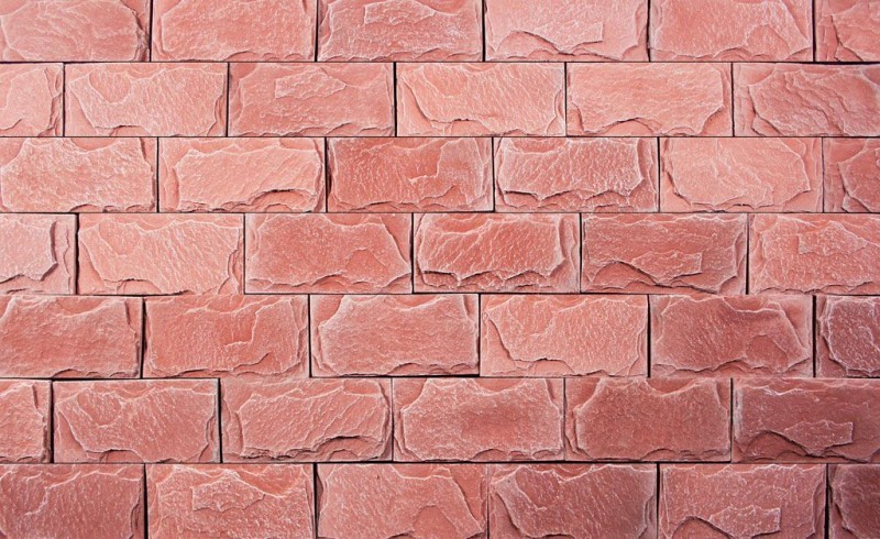 Искусственный камень Сланец мини 195х95мм красный 1м2 CraftStone, красный