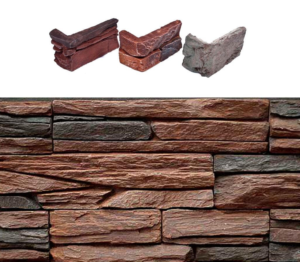 Искусственный камень угловой Танвальд 500х100мм коричневый 0.7пог.м CraftStone, коричневый