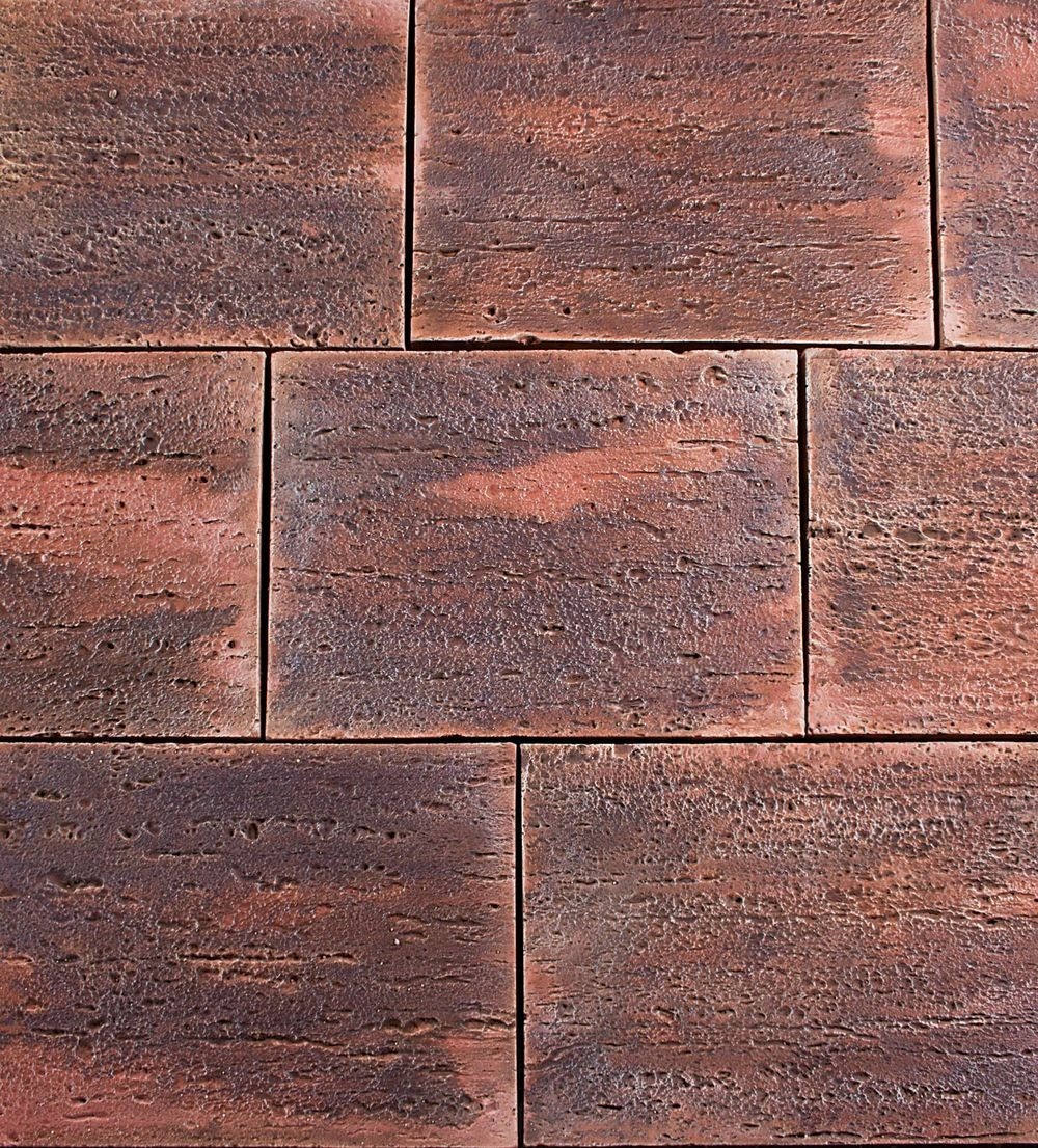 Искусственный камень Травертин 390х292мм красный 0.96м2 CraftStone, красный