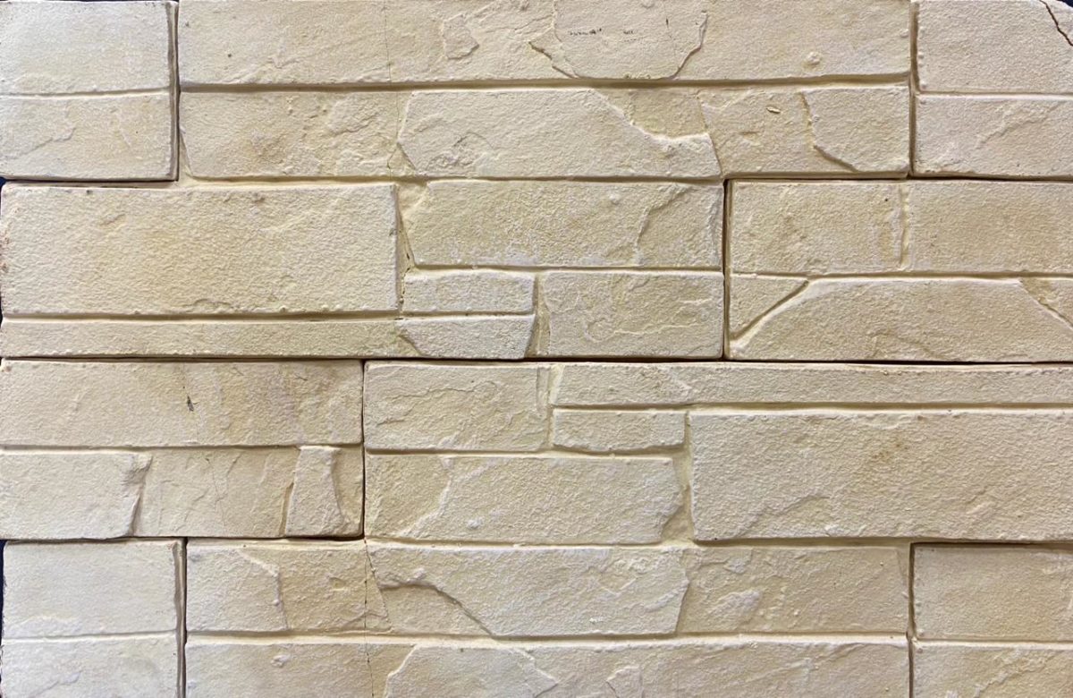 Искусственный камень Скалистый пласт слоновая кость 1.2м2 CraftStone, слоновая кость
