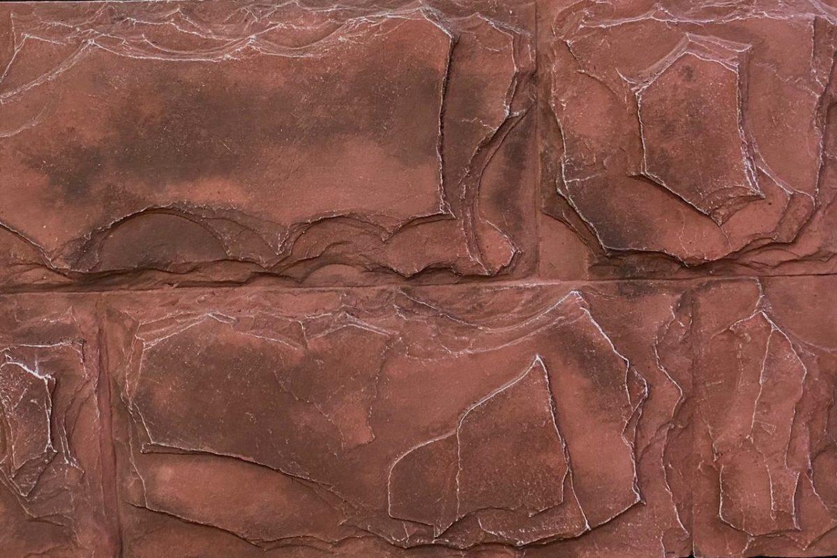 Искусственный камень Сланец 400х200мм красный 0.96м2 CraftStone, красный