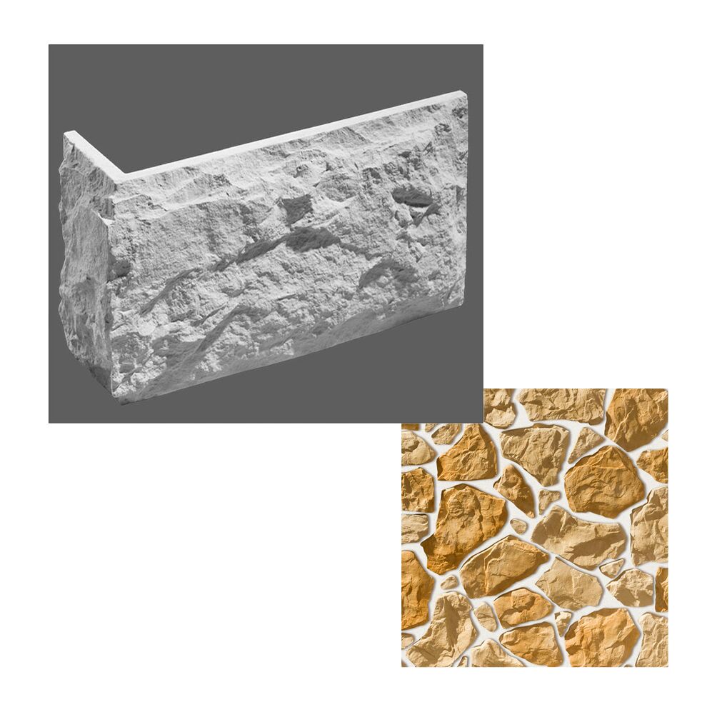 Leonardo Stone Искусственный камень Углы Бергамо 1мп/уп, 050 (бежевый)