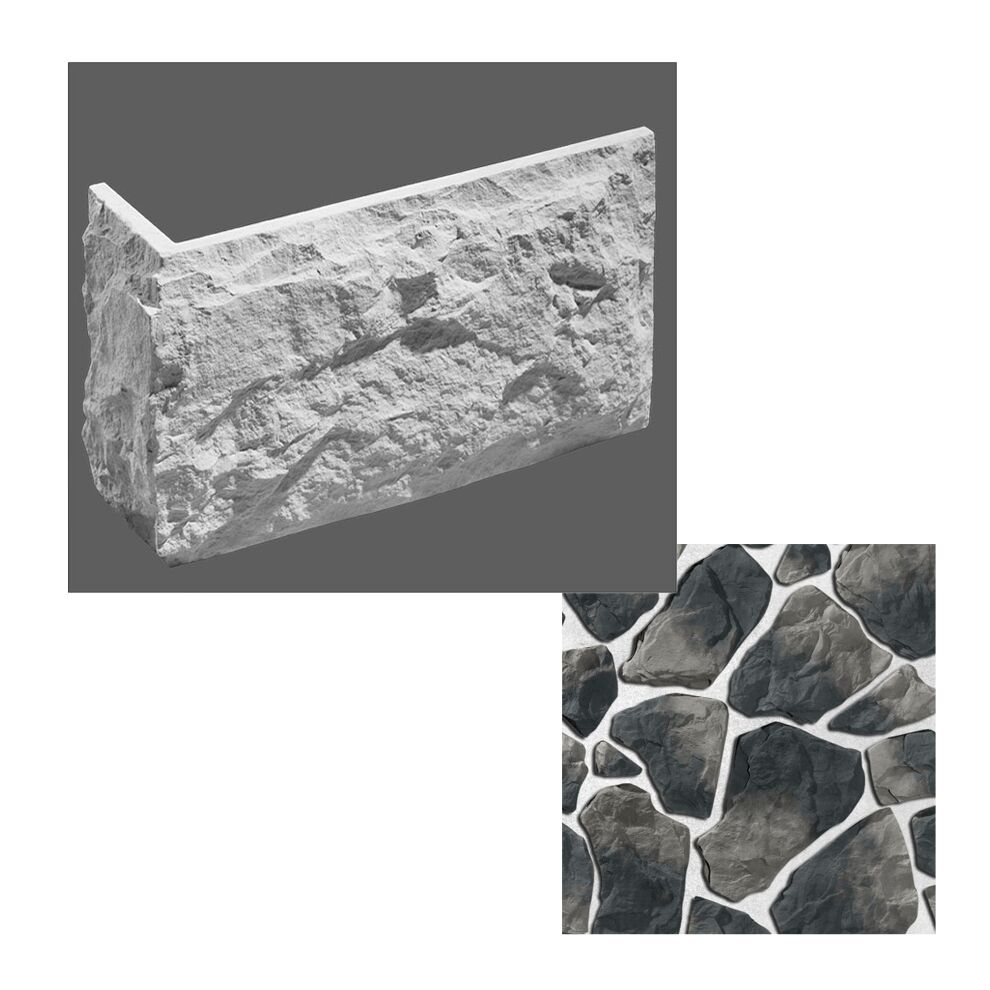 Leonardo Stone Искусственный камень Углы Бергамо 1мп/уп, 741 (серый)