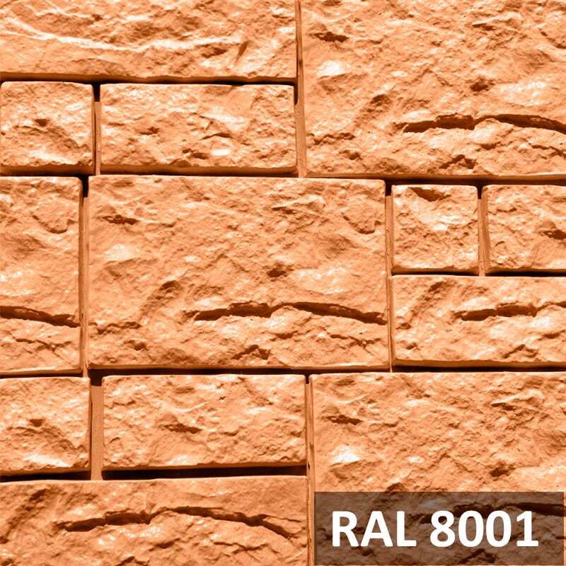 RAMO искусственный камень ДОЛОМИТ НД RAL7030 каменно-серый (бетон) 0,77м2/уп, оранжевый