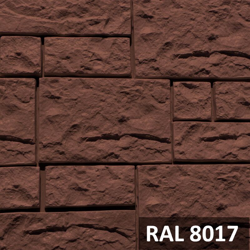 RAMO искусственный камень ДОЛОМИТ НД RAL7030 каменно-серый (бетон) 0,77м2/уп, коричневый