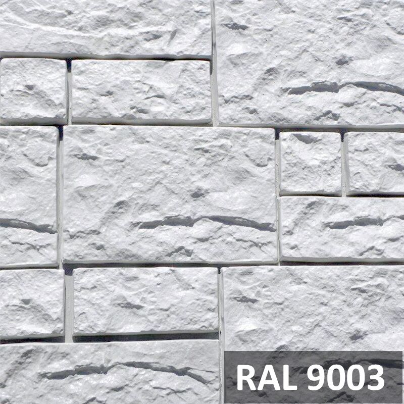 RAMO искусственный камень ДОЛОМИТ НД RAL7030 каменно-серый (бетон) 0,77м2/уп, белый
