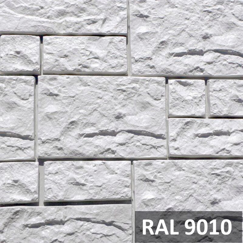 RAMO искусственный камень ДОЛОМИТ НД RAL7030 каменно-серый (бетон) 0,77м2/уп, белый