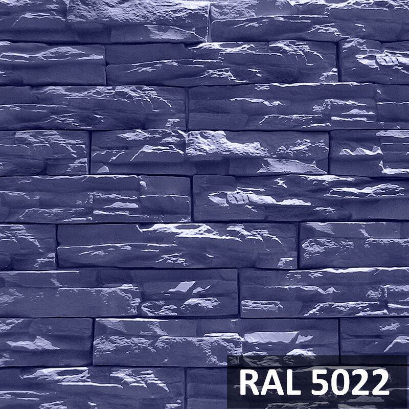 RAMO искусственный камень РОКИ РОК скала (бетон) 0,5м2/уп, RAMO искусственный камень РОКИ РОК RAL5022 ночной синий скала (бетон) 0,5м2/уп